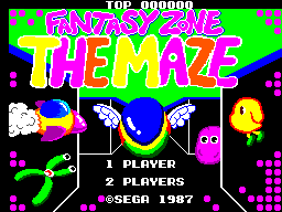 Fantasy Zone - The Maze (USA, Europe) Title Screen